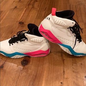 Jordan Basketball shoes- pink and blue
